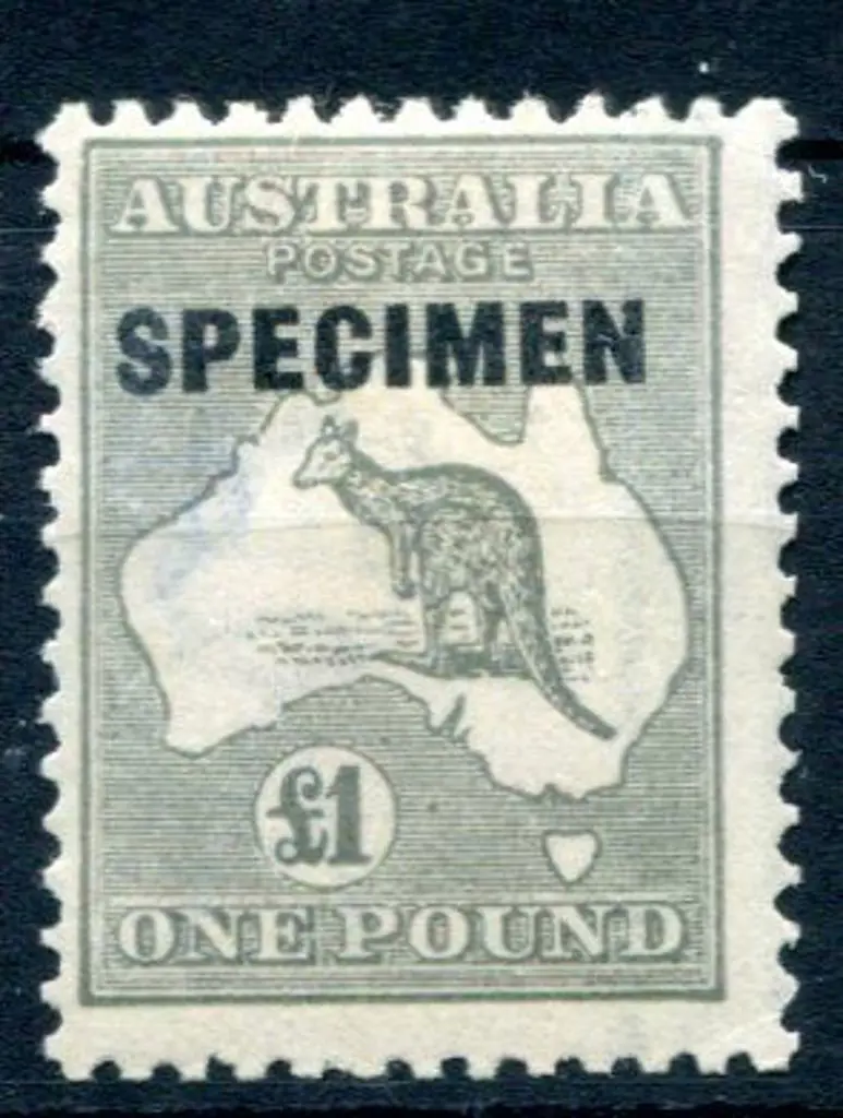 £1 deep grey ovptd "SPECIMEN" type D. MLH but ... Image 1++