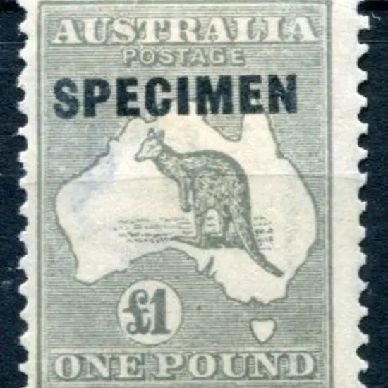 £1 deep grey ovptd "SPECIMEN" type D. MLH but ...