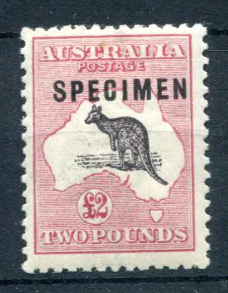 £2 purple-black & rose ovptd "SPECIMEN" type C. ... Image 1++