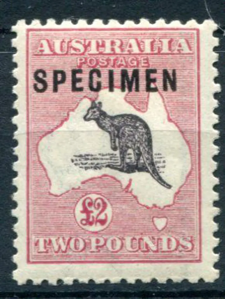 £2 purple-black & rose ovptd "SPECIMEN" type C. ... Image 1++