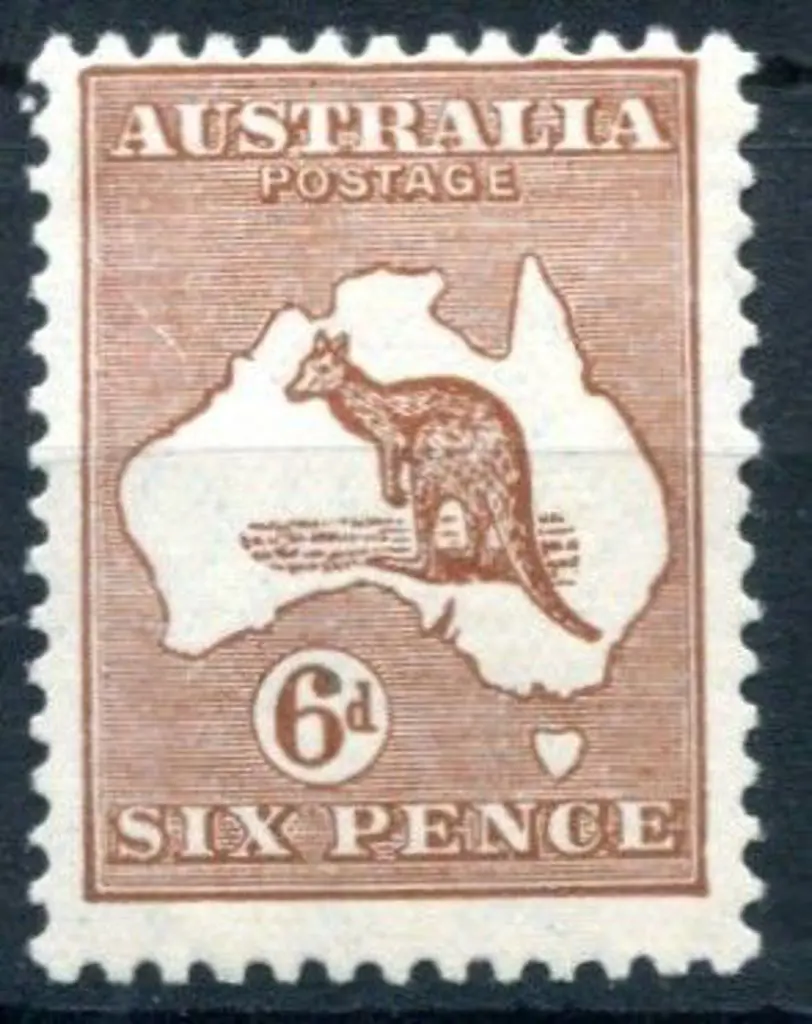 1929/30 Small Multiple Watermark 6d chestnut with ... Image 1++