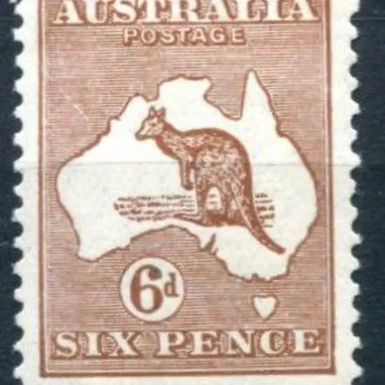 1929/30 Small Multiple Watermark 6d chestnut with ...