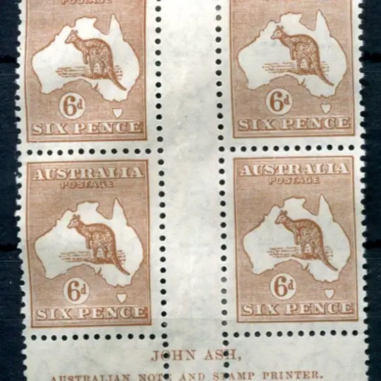 1929/30 Small Multiple Watermark 6d chestnut, ...