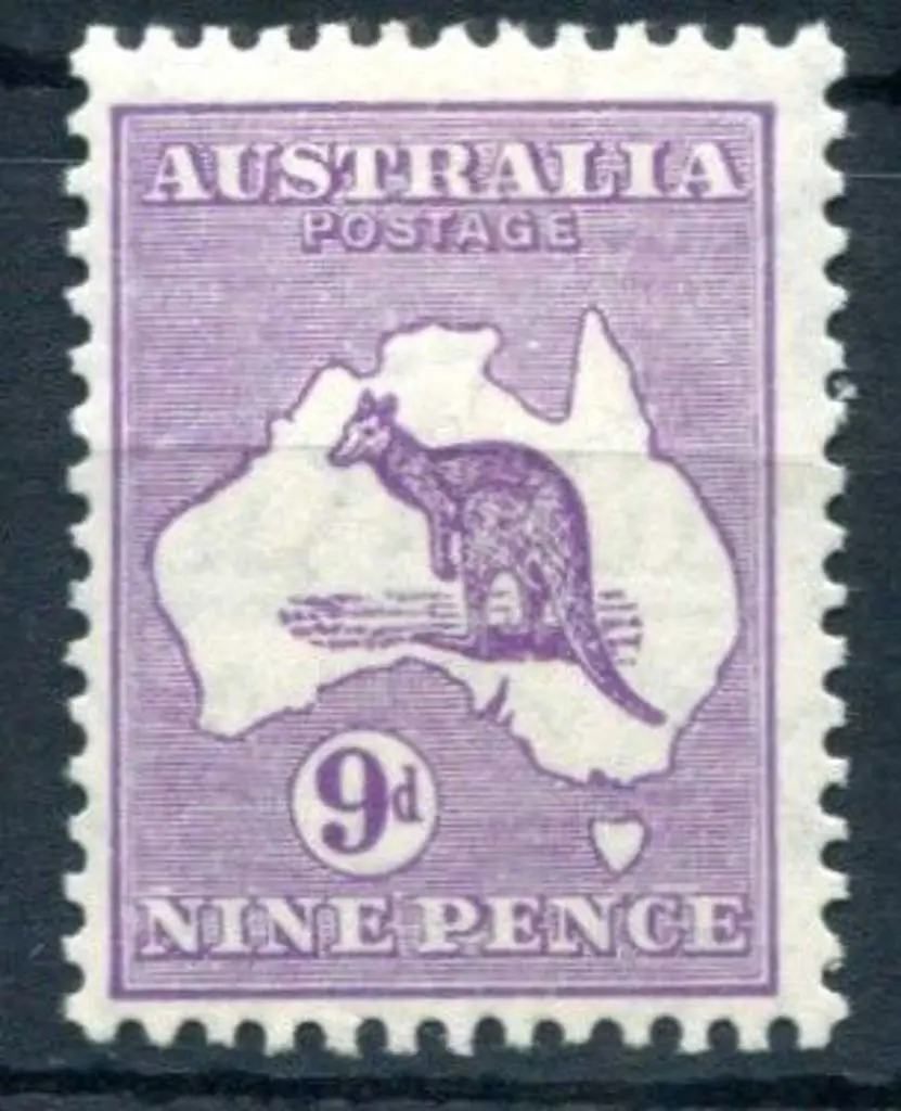1929/30 Small Multiple Watermark 9d violet. MVLH & ... Image 1++