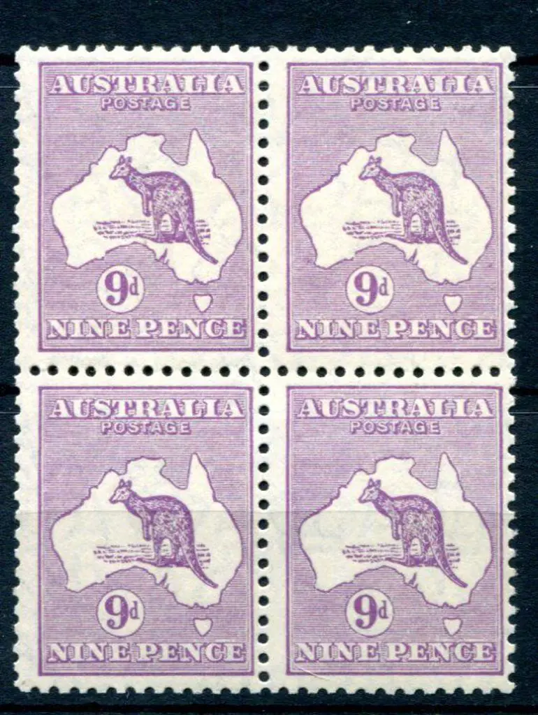 1929/30 Small Multiple Watermark 9d pale violet in ... Image 1++