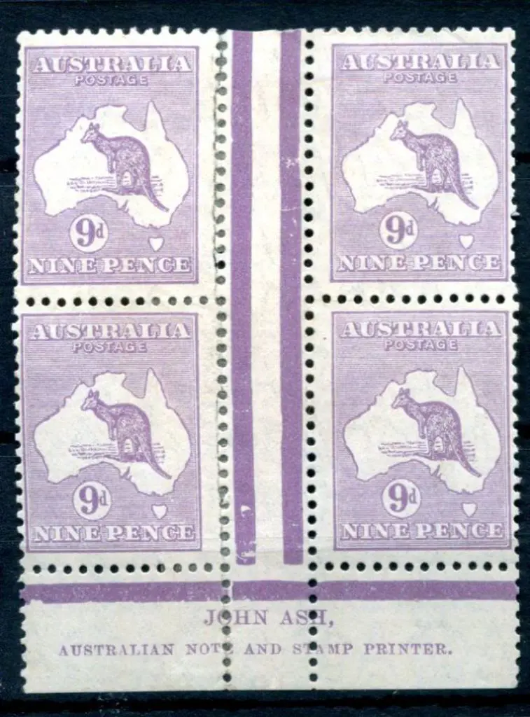 1929/30 Small Multiple Watermark 9d pale violet in ... Image 1++