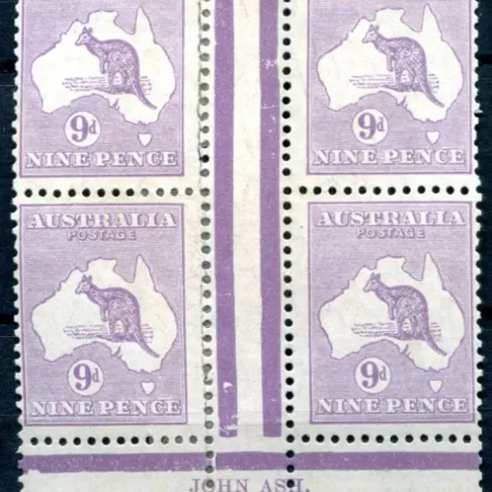 1929/30 Small Multiple Watermark 9d pale violet in ...