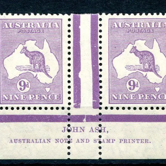 1929/30 Small Multiple Watermark 9d red-violet, ...