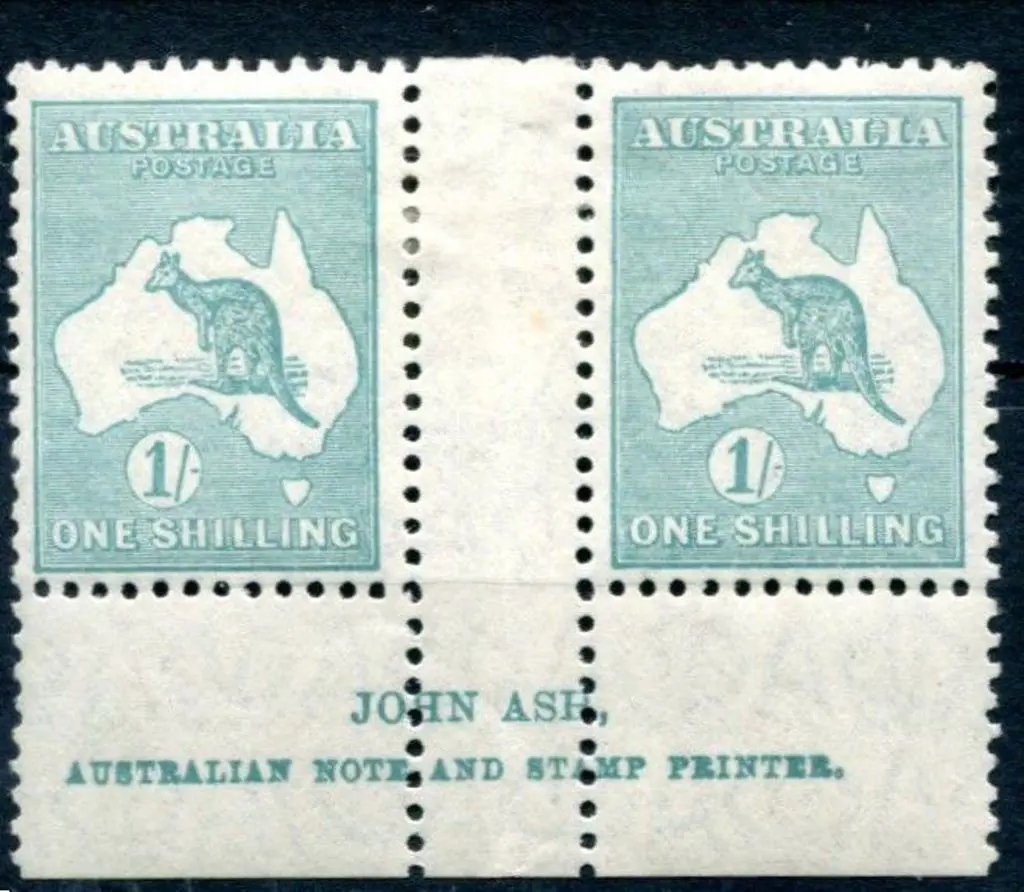 1929/30 Small Multiple Watermark 1/- blue-green ... Image 1++
