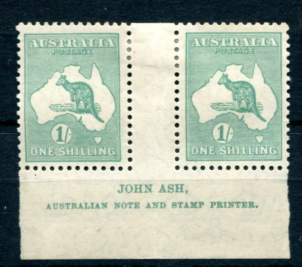 1929/30 Small Multiple Watermark 1/- blue-green, ... Image 1++