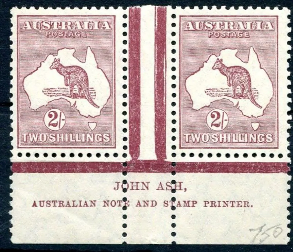 1929/30 Small Multiple Watermark 2/- pale maroon ... Image 1++