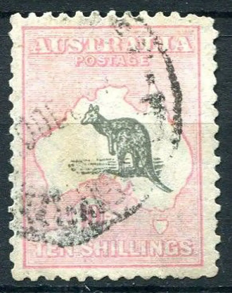 1929/30 Small Multiple Watermark 10/- grey & pale ... Image 1++