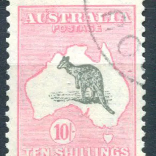 1929/30 Small Multiple Watermark 10/- grey & pale ...