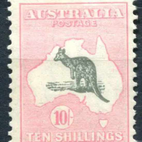 1929/30 Small Multiple Watermark 10/- grey & pale ...