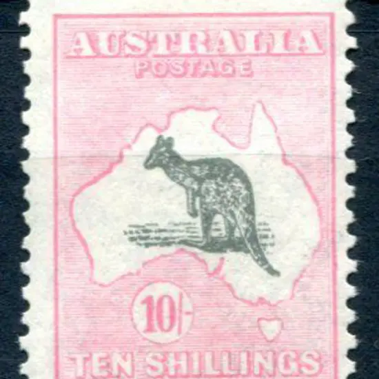 1929/30 Small Multiple Watermark 10/- grey & pale ...