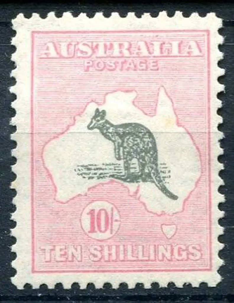 1929/30 Small Multiple Watermark 10/- grey & pale ... Image 1++