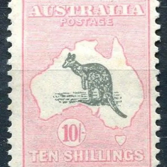 1929/30 Small Multiple Watermark 10/- grey & pale ...