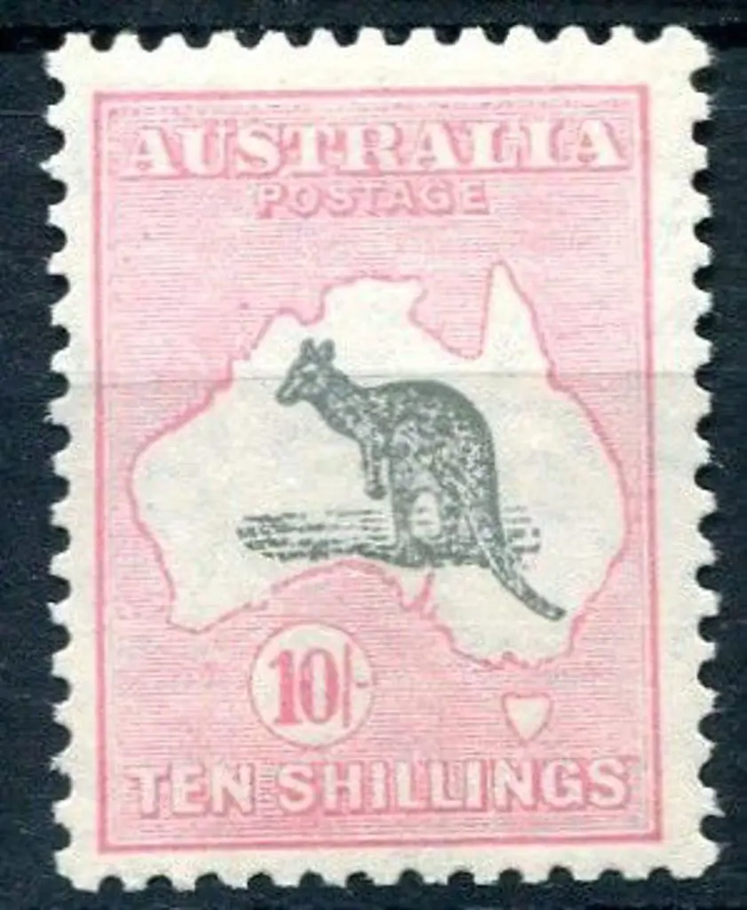 1929/30 Small Multiple Watermark 10/- grey & pink. ... Image 1++