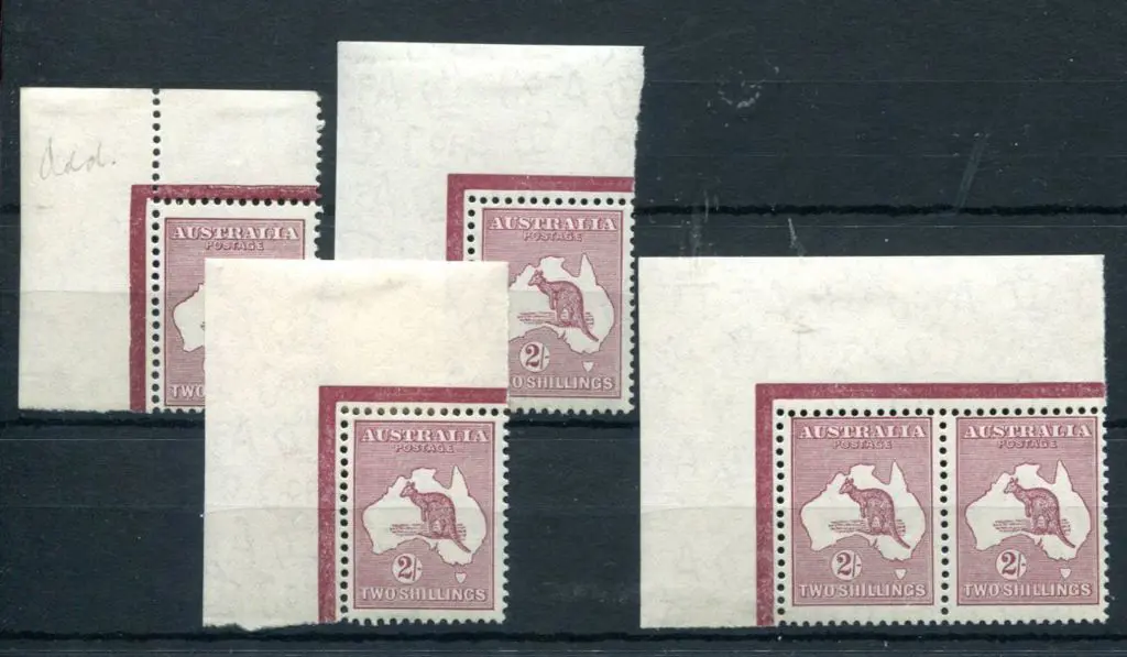 1931-47 CofA 2/- maroon x 3 in top left corner ... Image 1++