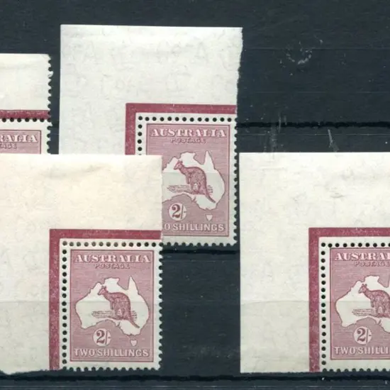1931-47 CofA 2/- maroon x 3 in top left corner ...