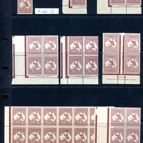 1931-47 CofA 2/- maroon Die II MUH single & MUH ...