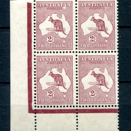 1931-47 CofA 2/- maroon Die II bottom left corner ...
