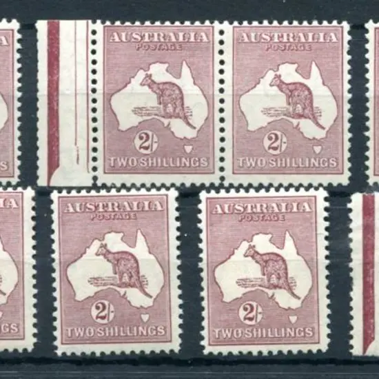1931-47 CofA 2/- maroon Die II x 3 MLH pairs with ...