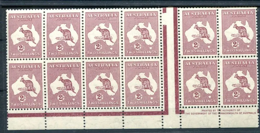 1931-47 CofA 2/- maroon redrawn Die (1945) in "By ... Image 1++