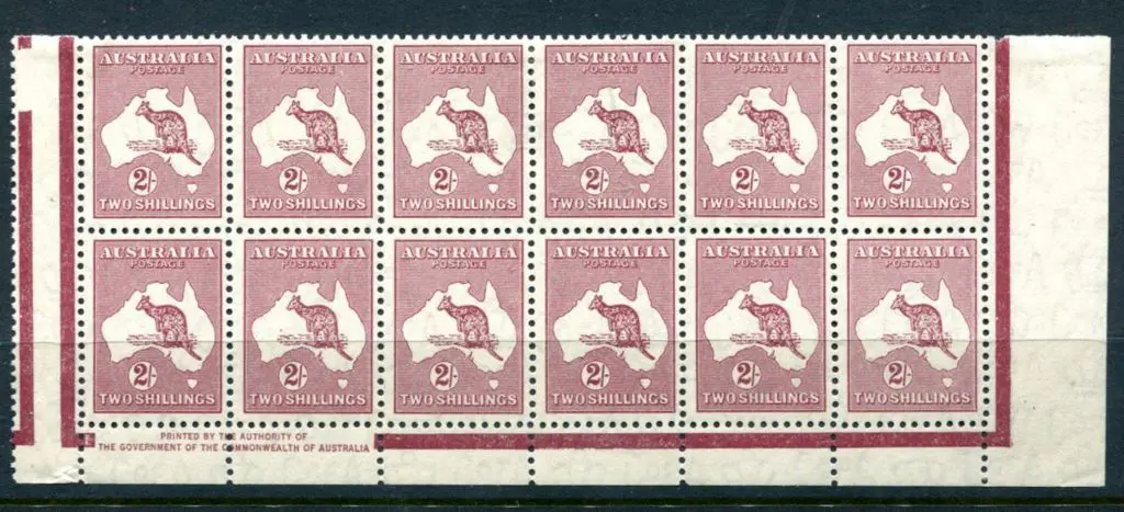 1931-47 CofA 2/- maroon redrawn Die (1945) in ... Image 1++