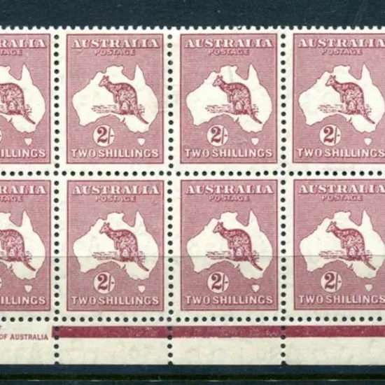 1931-47 CofA 2/- maroon redrawn Die (1945) in ...