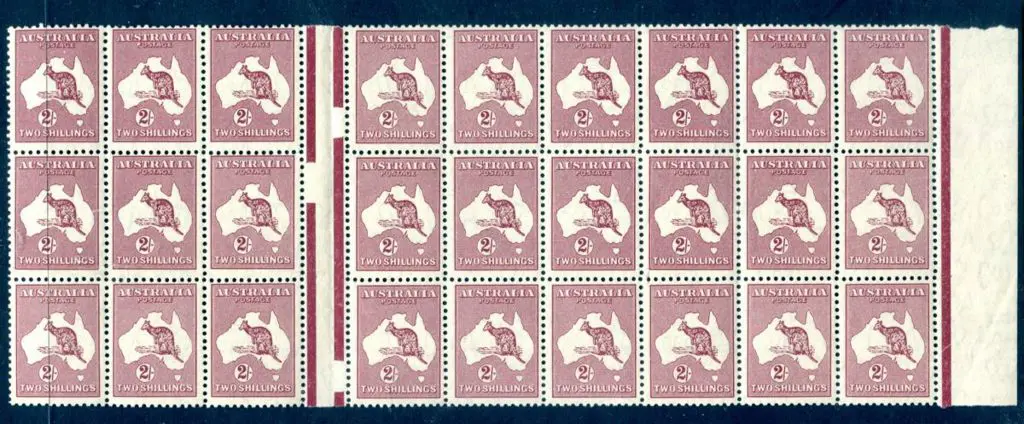 1931-47 CofA 2/- maroon redrawn Die (1945) ... Image 1++