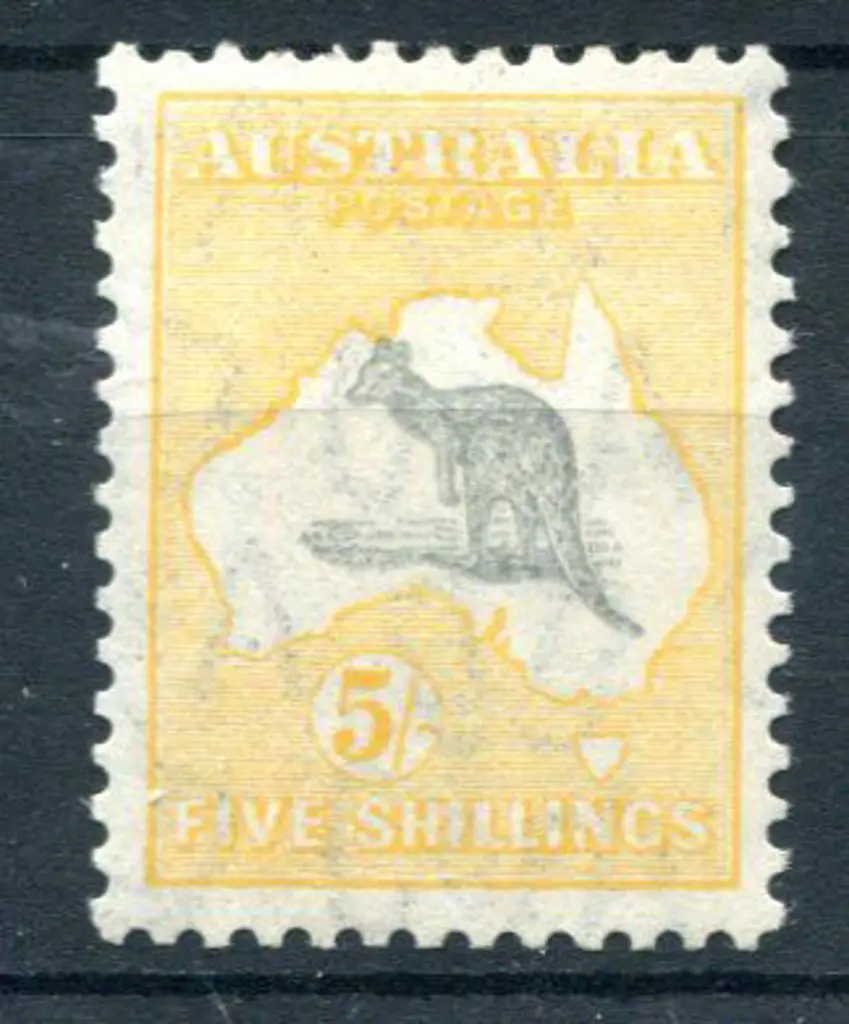 1931-47 CofA 5/- grey & yellow-orange. Fine MUH ... Image 1++