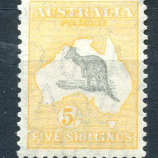 1931-47 CofA 5/- grey & yellow-orange. Fine MUH ...