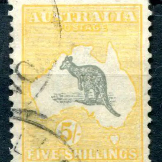 1931-47 CofA 5/- grey & yellow with "Spencer's ...