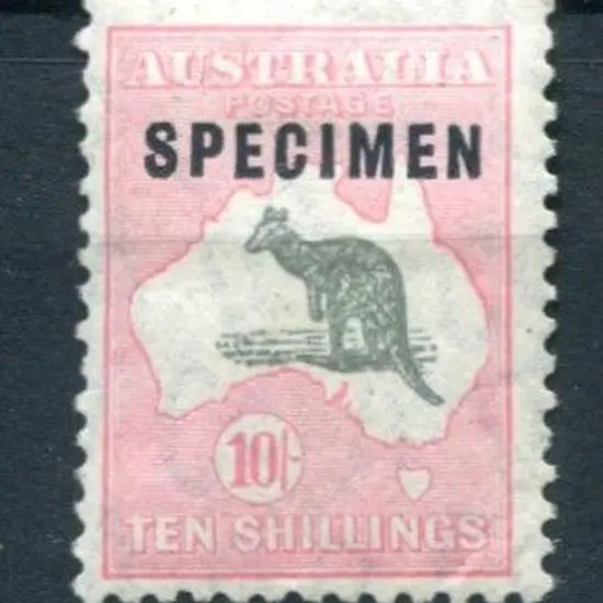 1931-47 CofA 10/- grey & pink, ovptd "SPECIMEN" ...