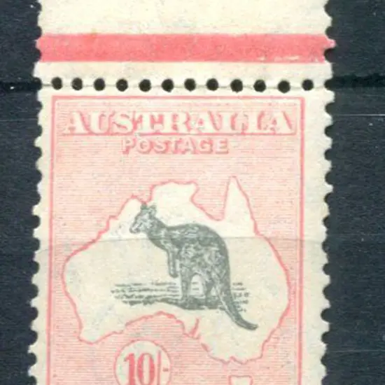1931-47 CofA 10/- grey & pink. MUH, centred high ...