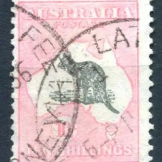 1931-47 CofA 10/- dark grey & aniline pink with ...