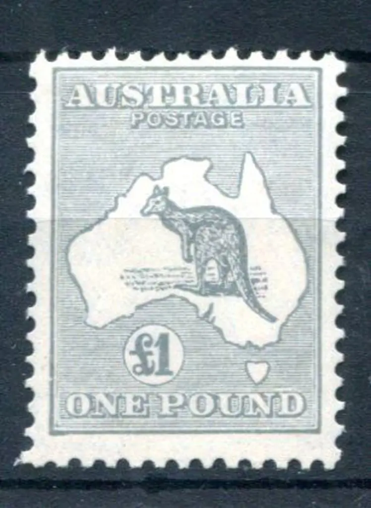 1931-47 CofA £1 grey. Fresh MUH, centred a little ... Image 1++