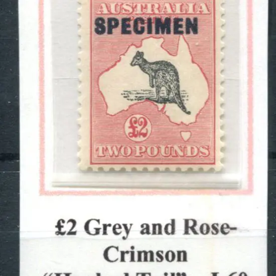 1931-47 CofA £2 grey-black & rose-crimson ovptd ...