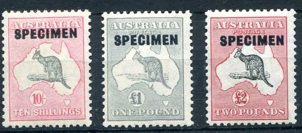 1931-47 CofA 10/-, £1 & £2 ovptd "SPECIMEN", type ... Image 1++