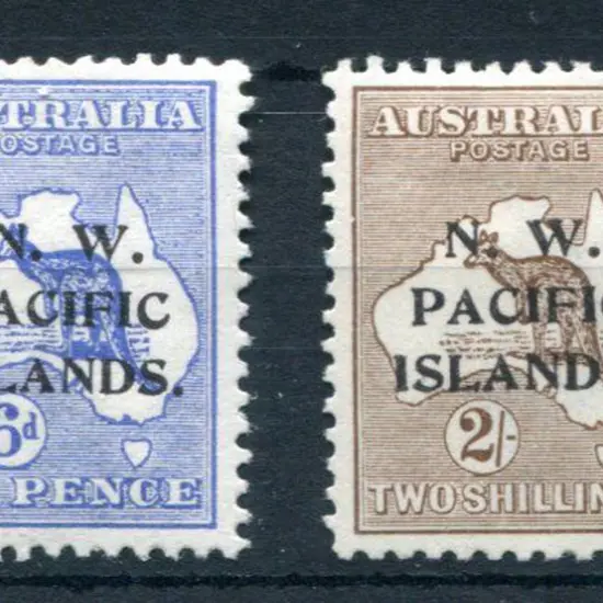 1915/16 6d blue, 1st wmk & 2/- brown, 3rd wmk with ...
