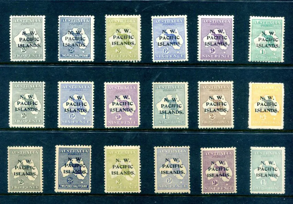 1915/16 NWPI ovpts on kangaroos with mixed "a", ... Image 1++