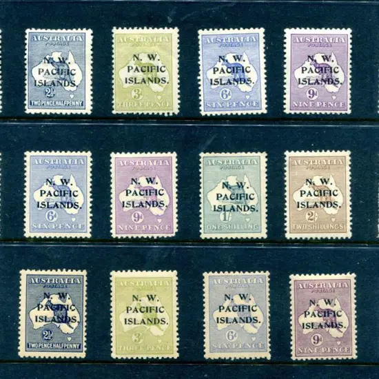 1915/16 NWPI ovpts on kangaroos with mixed "a", ...