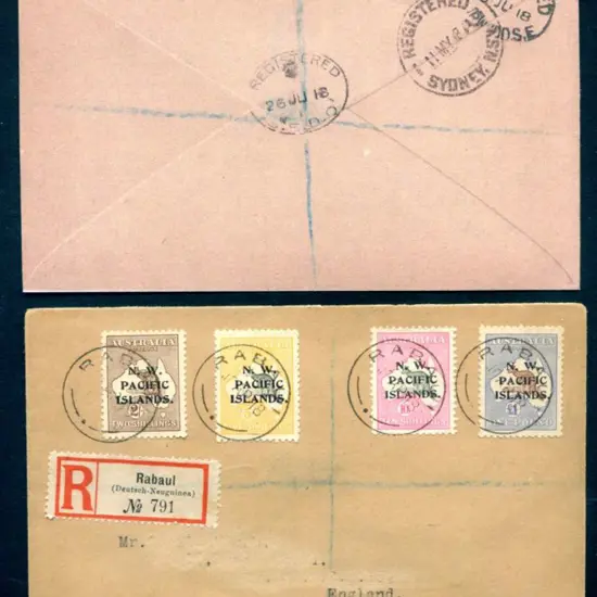 1918 (18th Apr) 2/- 3rd wmk inverted, 5/- 2nd wmk, ...