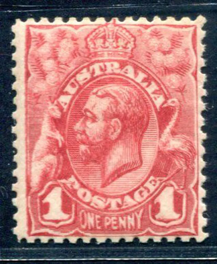 1913-14 1d Engraved 1d carmine-red with "kiss ... Image 1++