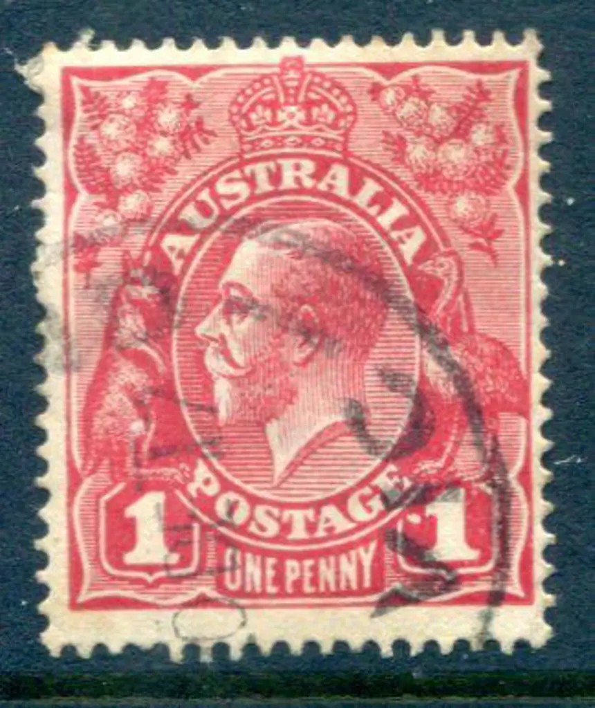 1914-20 Single watermark 1d brownish-rose (G 23½) ... Image 1++