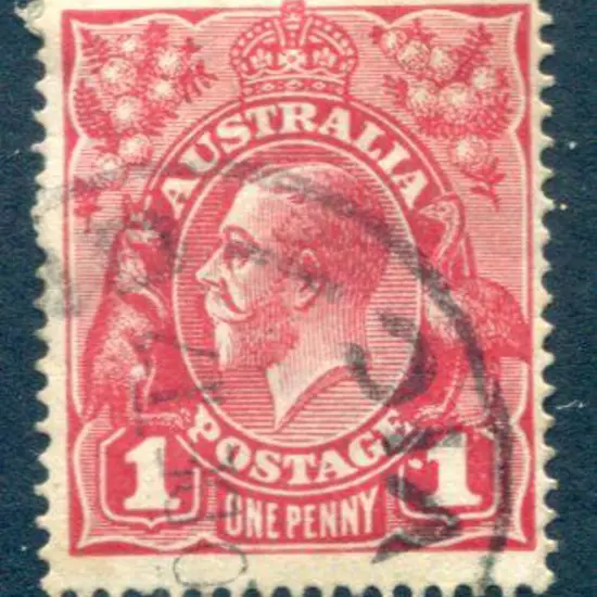 1914-20 Single watermark 1d brownish-rose (G 23½) ...