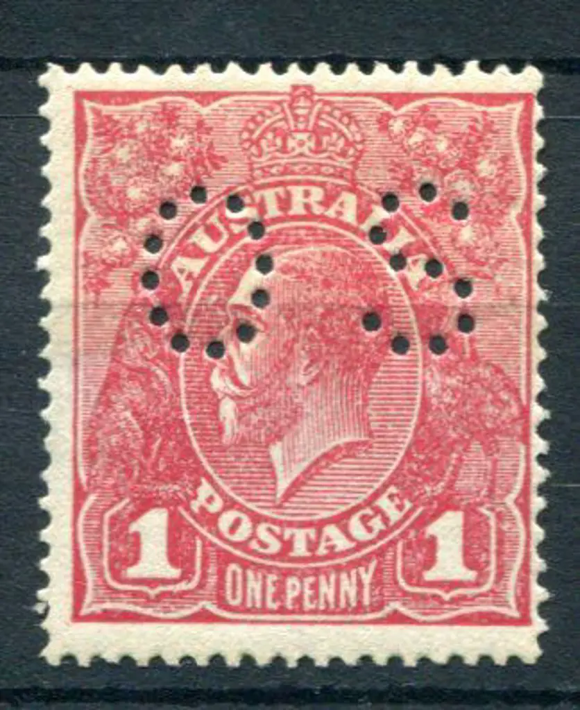 1914-20 Single watermark 1d brownish-red on rough ... Image 1++