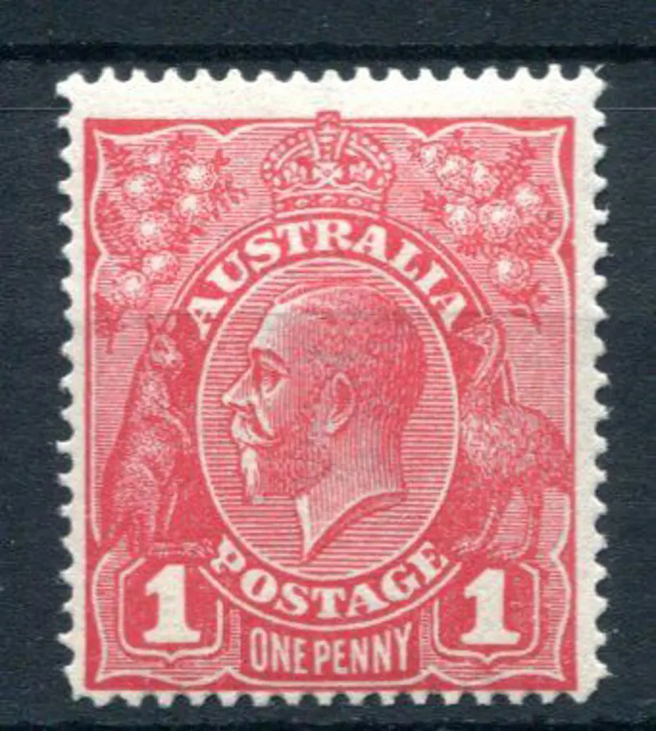 1914-20 Single watermark 1d carmine red, Die III. ... Image 1++