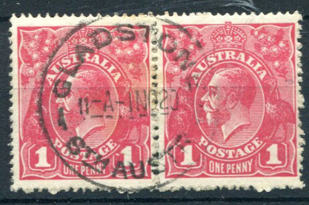 1914-20 Single watermark 1d carmine-aniline "dot ... Image 1++